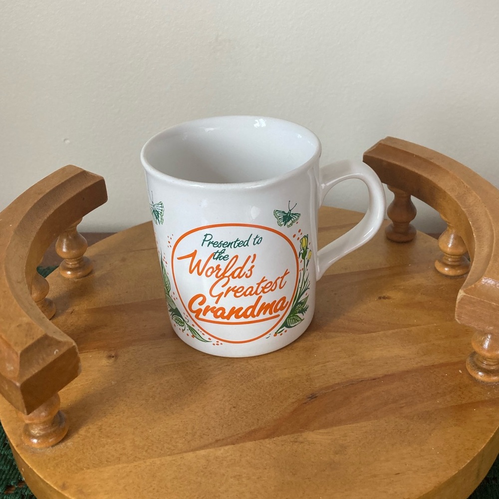 Vintage Made in England “World Greatest Grandma” mug